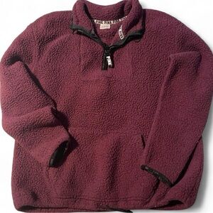 PinK Brand fleece quarter zip